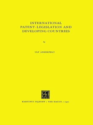 cover image of International Patent-Legislation and Developing Countries